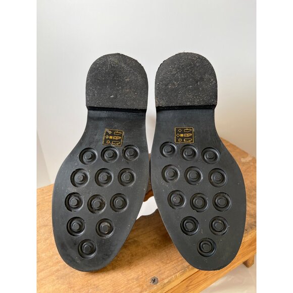 ASOS Black Leather Gold Metal Double Buckle Ankle Biker Boot US Size 6 UK Size 4 - Picture 6 of 14